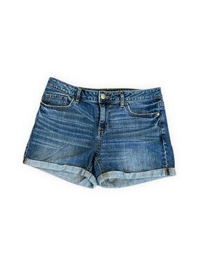 LC Lauren Conrad Cuffed Mid Rise Stretch Denim Jean Shorts Size 10